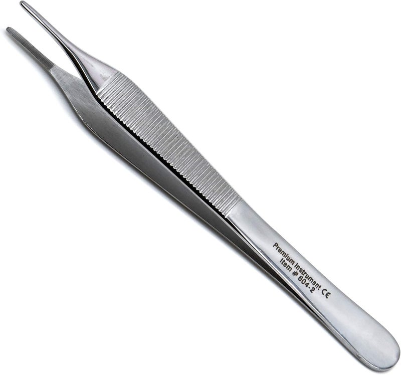 Premium Instruments New Dental Dressing Tweezer Adson Serrated Tip Forceps Surgical Plier Stainless Steel Instruments - Image 1