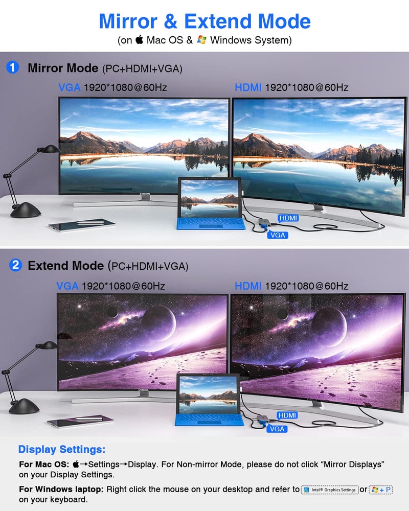 Totu Docking Station, USB C Hub, TOTU 12 in 1 Surface Pro Docking Station with 4K HDMI, Ethernet, VGA, 92W PD, USB-C 3.0 and 2 USB 3.0 for MacBook Pro Air and Type-C Laptops with Thunderbolt 3 or 4 Grey - Image 3
