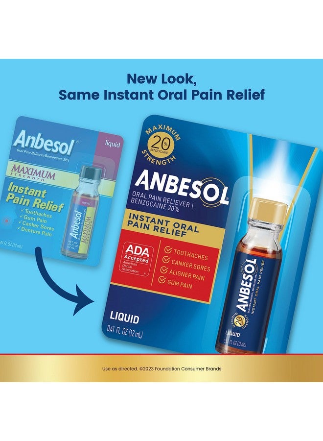Anbesol سائل مخدر فموي ذو قوة قصوى - 0.41 أونصة سائلة (قد تختلف العبوة) - Image 3