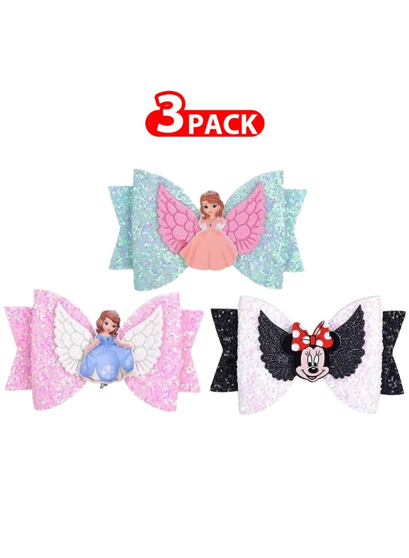 MARGOUN 3 Pcs of Minnie Mouse hair clips - Image 1