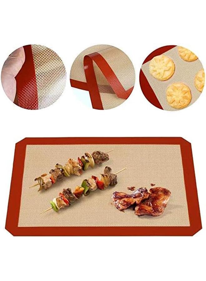 SHOWAY 2 Pack Silicone Baking Mat Non Stick Heat Resistant Premium Silicone Baking Mat For Cookies Pizzas Pretzels And More 16.5 Inch  - Image 4