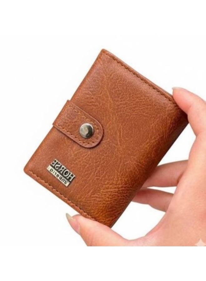 هورس محفظة جلدية فاخرة للرجال – تصميم أنيق بحامل بطاقات معدني مدمج وخاصية حماية RFID، تخزين ذكي للنقود والبطاقات، خفيفة وآمنة للسفر والاستخدام اليومي - Image 1