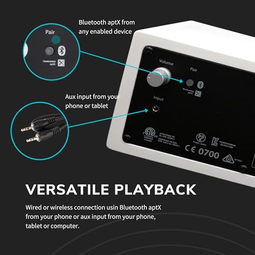 Audioengine All in One A2+ (B2) Portable Wireless Speaker - Audio with Lossless aptX Bluetooth and Analog Audio Input for Phone, Tablet, and Computers - Image 5