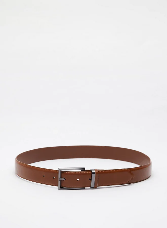 DUCHINI Solid Belt with Pin Buckle Closure