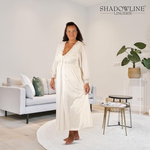 Shadowline Women's Silhouette 54" Sleeve Long Coat, Ivory, Small - Image 2