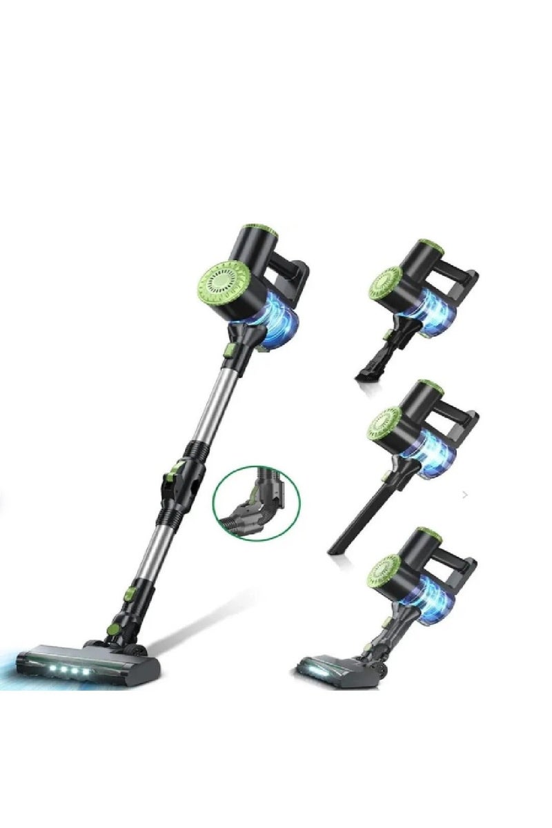 Denx 8-in-1 Cordless Stick Vacuum Cleaner with Super Suction , 10kPa Powerful Suction with 35-Minute Detachable Battery, Vacuum for Hard Floors and Pet Hair, Green - Image 1