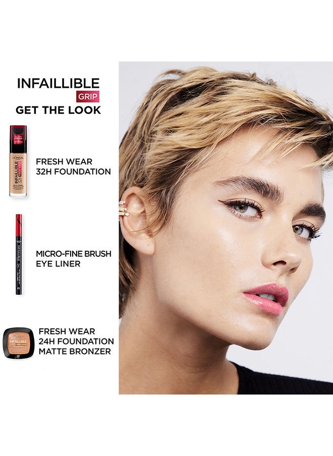 L'OREAL PARIS قلم تحديد العيون Infaillible Grip Micro Fine 0.01 ملم يدوم 36 ساعة  - Image 4