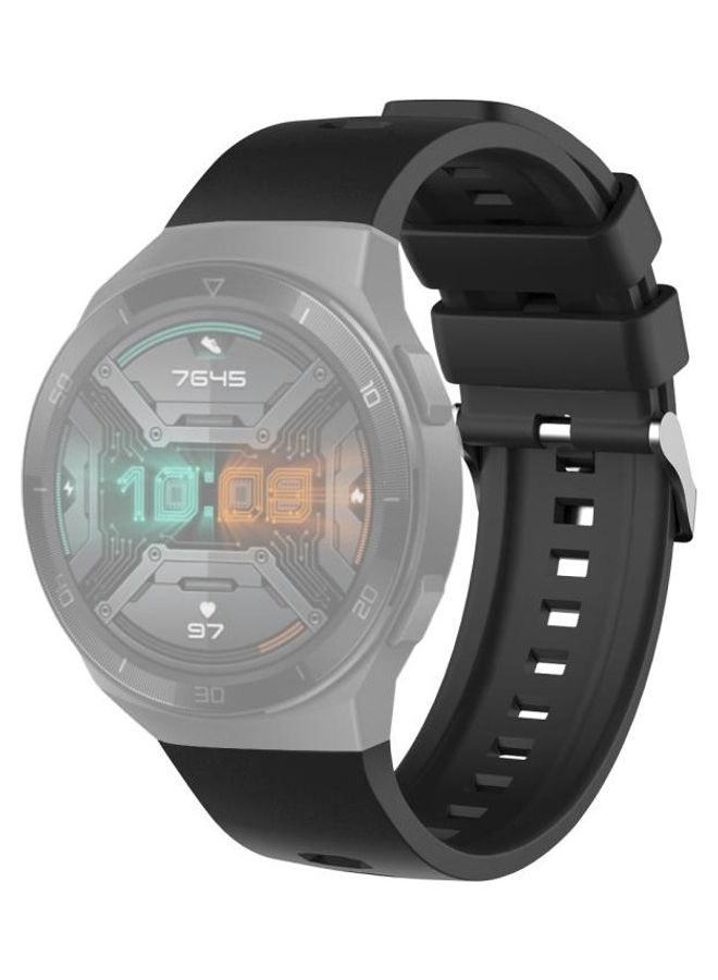 NIBEMINENT Silicone Replacement Strap Watchband For Huawei Watch GT 2e Black - Image 4