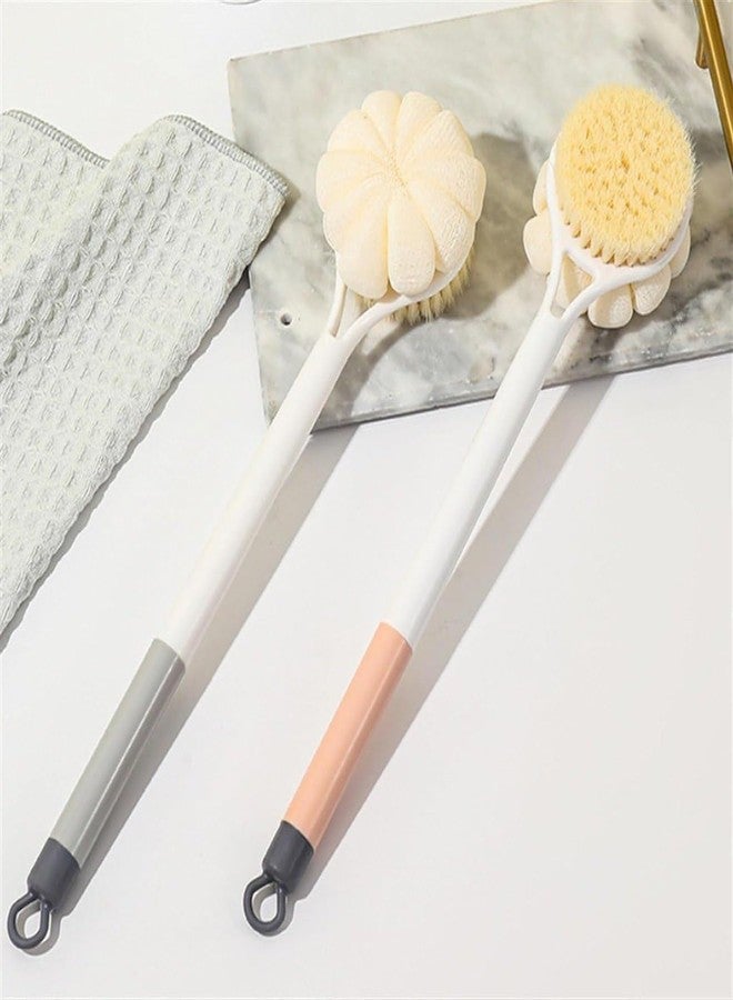 BLISSBORN 2-in-1 Body Bathing Brush with Soft Bristle and Loofah,Exfoliating and Cleansing Double Sided Bath Brush for Smooth, Glowing Skin for men & women Multicolour (Pack of 1) - Image 1