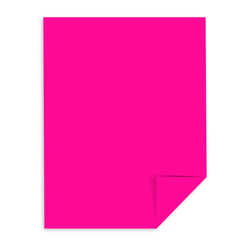Astrobrights Neenah Astrobrights Bright Color Paper, 8 1/2in. x 11in., 24 Lb, FSC Certified, Fireball Fuchsia, 500 Sheets, 22681 - Image 2