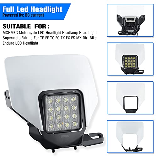 MCHMFG مصباح أمامي للدراجات النارية MCHMFG، مجموعة أضواء LED للدراجات النارية العالمية لمعظم دراجات الطرق الوعرة TC FC TE FE TX FX - Image 2