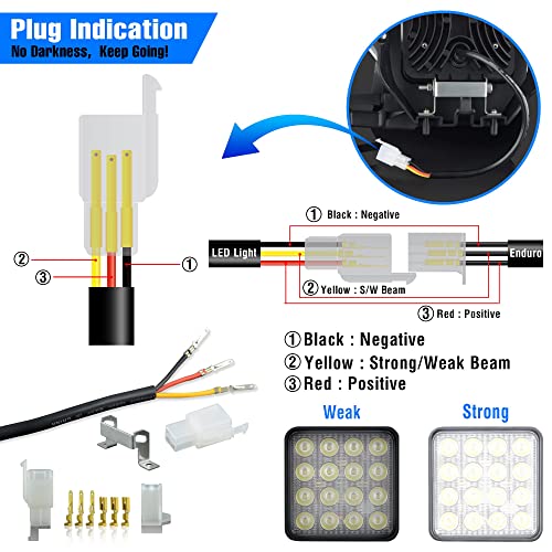 MCHMFG مصباح أمامي للدراجات النارية MCHMFG، مجموعة أضواء LED للدراجات النارية العالمية لمعظم دراجات الطرق الوعرة TC FC TE FE TX FX - Image 4