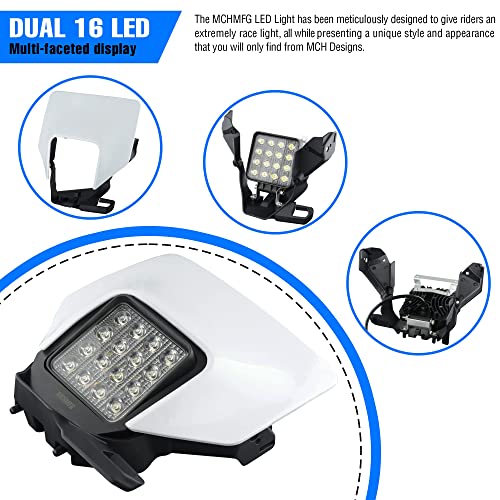 MCHMFG مصباح أمامي للدراجات النارية MCHMFG، مجموعة أضواء LED للدراجات النارية العالمية لمعظم دراجات الطرق الوعرة TC FC TE FE TX FX - Image 5