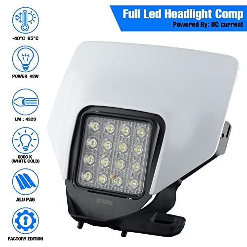 MCHMFG مصباح أمامي للدراجات النارية MCHMFG، مجموعة أضواء LED للدراجات النارية العالمية لمعظم دراجات الطرق الوعرة TC FC TE FE TX FX - Image 3