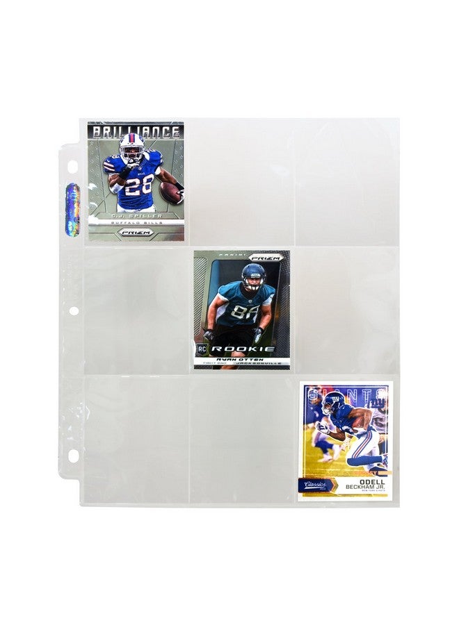 Ultra Pro صفحات سلسلة الفضة Ultra Pro 9 جيب (عبوة 25 عدداً) - احمِ بطاقاتك الرياضية أو بطاقات الألعاب القيمة، تتناسب تماماً مع برو-بايندر لمزيد من الأمان - Image 3