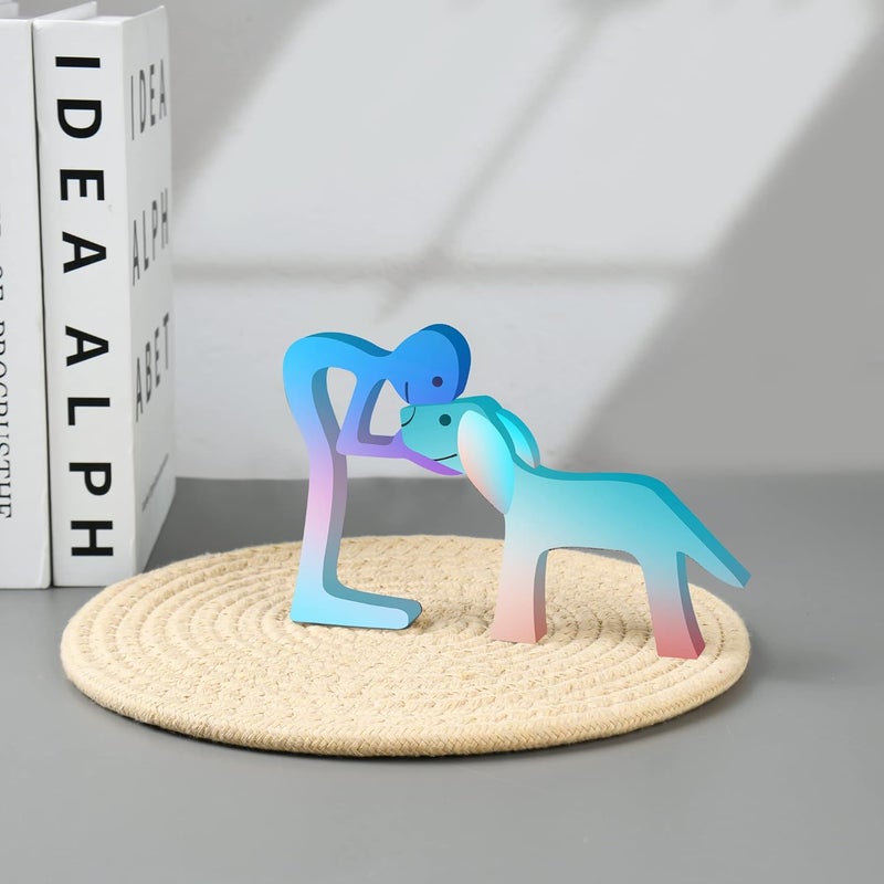 dooda Man and Dog Statue Resin Molds Silicone, Resin Ornament Molds Knick Knacks Home Decor, Silicone Molds for Epoxy Animal Sculptures Collection, Chritmas Epoxy Molds Gifts for Men Women - Image 3