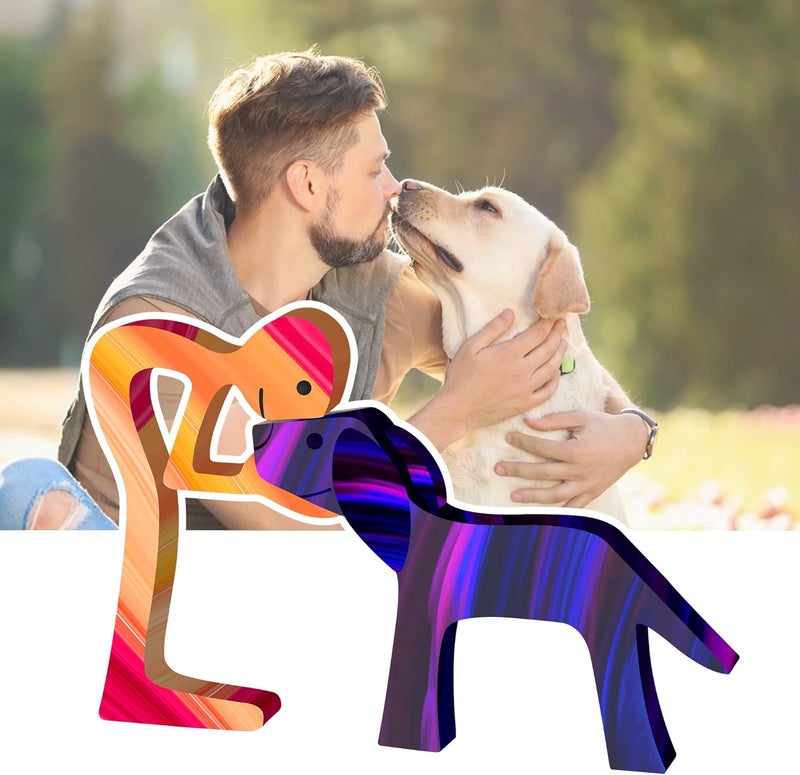 dooda Man and Dog Statue Resin Molds Silicone, Resin Ornament Molds Knick Knacks Home Decor, Silicone Molds for Epoxy Animal Sculptures Collection, Chritmas Epoxy Molds Gifts for Men Women - Image 2