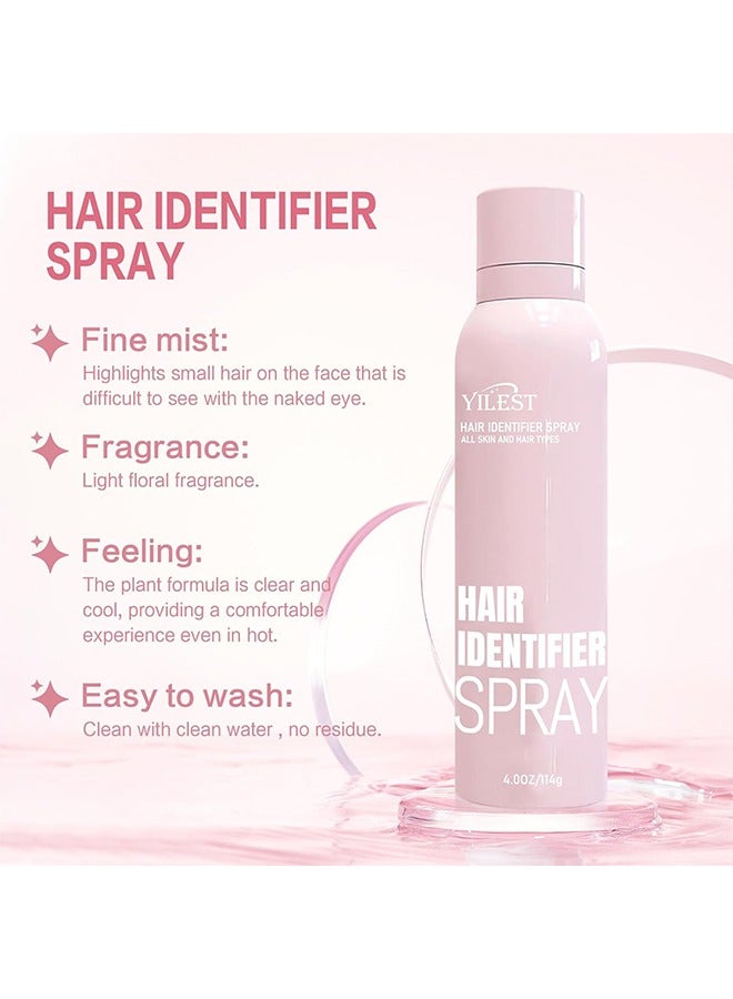 ييلست Hair Identifier Spray for Face Shaving, Hair Identify Dermaplaning Spray with 4 Razors for All Skin and Hair Type, Moisturizing Face Hair Identifier Spray - Image 3