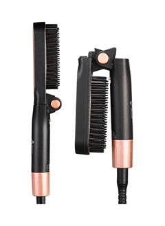 General Hair Straightening Brush, Collapsible Hair Straightener and Hair Clip with Built-in Comb, 3 Temperature Settings, 2-in-1 Hair Straightening Brush for Salon Results, Perfect for Traveling  - Image 1