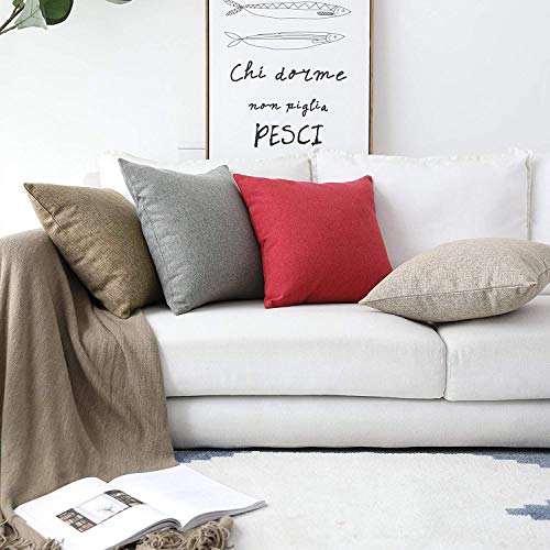 Khooti Jute Cushion Cover, Throw Pillow Cover for Couches, Chairs, Sofas, Beds, Coffee Tables, Living Rooms, Bedrooms, Modern Boho Design, | Set of 3 16x16 Inch, Light Umber - Image 5
