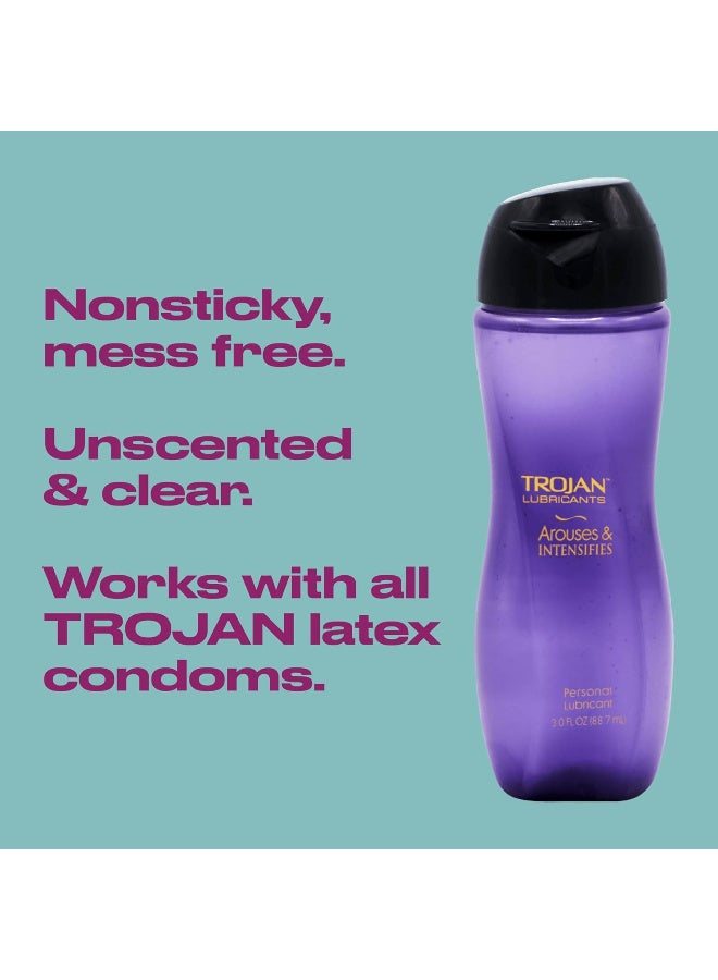 TROJAN Lubricants Arouses and Intensifies, Personal Lubricant, Silicone Personal Lube, 3 fl oz - Image 1
