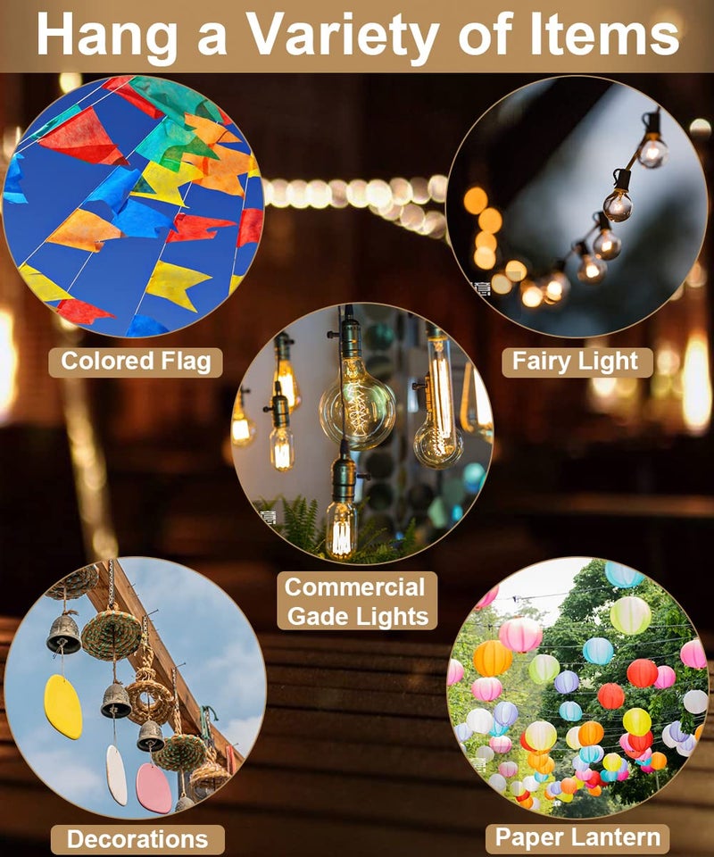 Queension 10FT Ground Base String Light Poles for Outdoor String Lights for Garden, Backyard, Patio Lighting Stand for Parties, Bistro & Weddings, 4.2lbs, 2 Pack - Image 5