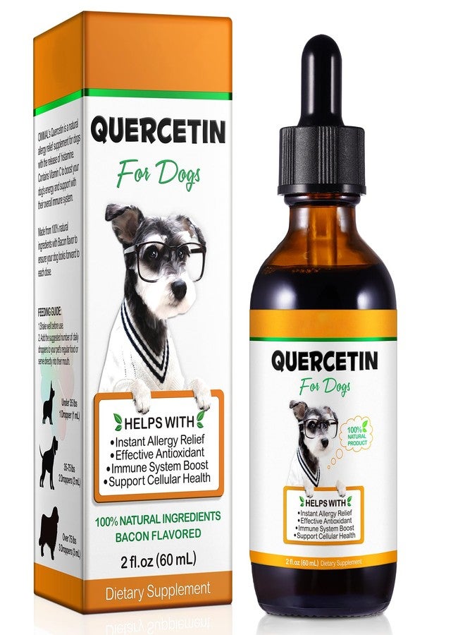 VOSIFSDIY Quercetin for Dogs, Dog Quercetin Liquid Drops, Dog Quercetin Herbal Supplement Support Allergy Relief,Cellular Health, Immune Boost, Antioxidant -60 ml - Image 1