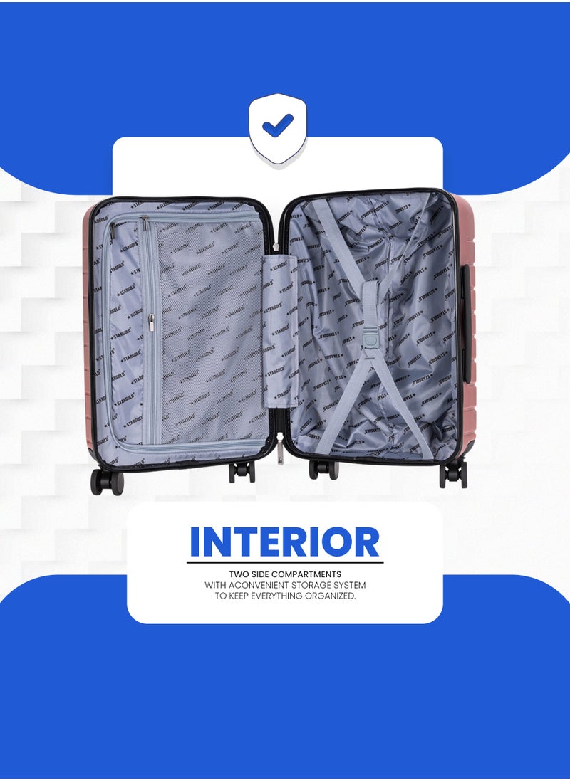 Stargold ABS Trolley 20 Inch Front Pocket Travel Luggage Bag Multi Directional Four Double Wheels With TSA Lockable Suitcase  - Image 4