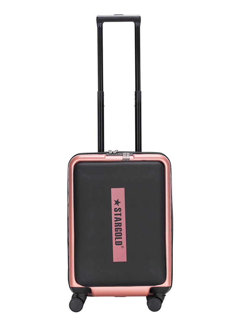 Stargold ABS Trolley 20 Inch Front Pocket Travel Luggage Bag Multi Directional Four Double Wheels With TSA Lockable Suitcase  - Image 1