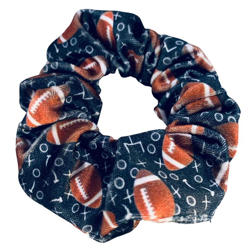 Infinity Collection Football Hair Accessories Premium Velvet Football Scrunchie Football Gift for Women Teens and Girls