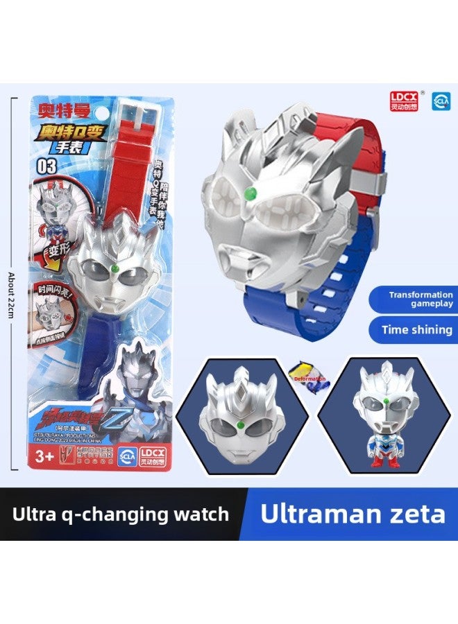 Genuine Smart Diga Altman Mecha Watch Children's Edition Zeta Luminous Q Change Bracelet Time Toy Boy-Color:OTT Q Change Watch (Zeta)  - Image 1