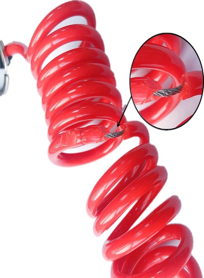 Malloryx 4' Breakaway Trailer Cable with Pin Trailer Brake Cable RV Stainless Steel Spring Towing Coiled Wire Safety Straps Ground Clip,for Breakaway Switch - Image 5