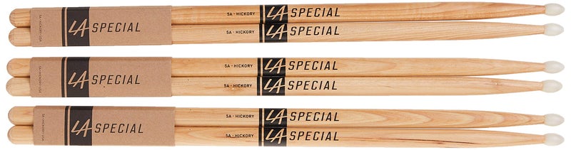 ProMark promark LA Specials - 5A Drumsticks - Drum Sticks Set for Acoustic Drums or Electronic Drums - Oval Nylon Tip - Hickory Drum Sticks - Consistent Weight and Pitch - Made in the USA - 3 Pairs - Image 5