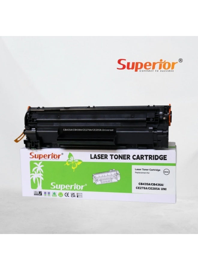 SOS Superior 85A Black Compatible Toner Cartridge with Chip – Replacement for HP LaserJet Pro P1102 / P1102w / 1214nfh / M1132 / M1212nf / M1217nfw / HotSpot M1218nfs and Canon MF3010 / i-SENSYS LBP6000 / 6020 Series - Image 1