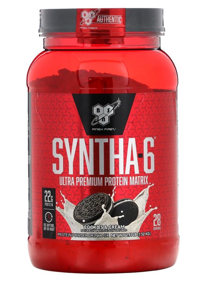 BSN Syntha-6 Ultra Premium Protein Matrix Cookies & Cream 2.91 lb (1.32 kg) 
