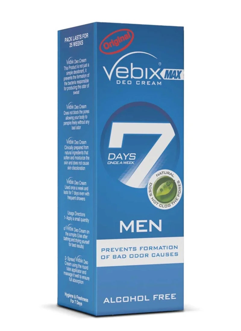 Vebix Vebix Max Deo Cream - For Men (Blue Active)  - Image 2