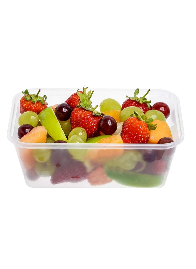 Core 500ml 100pc Microwaveable Plastic Containers with Lids Clear Disposable Food Containers Snap Lid Hotel Catering Reusable Takeaway Boxes  - Image 5