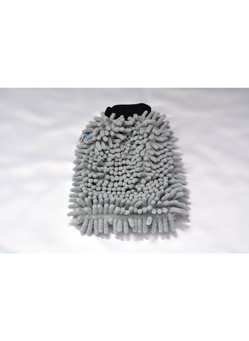 Spark (1 Piece) 7050 Microfiber Chenille Car Cleaning and Drying Glove 16X24 Cm. Grey  - Image 5