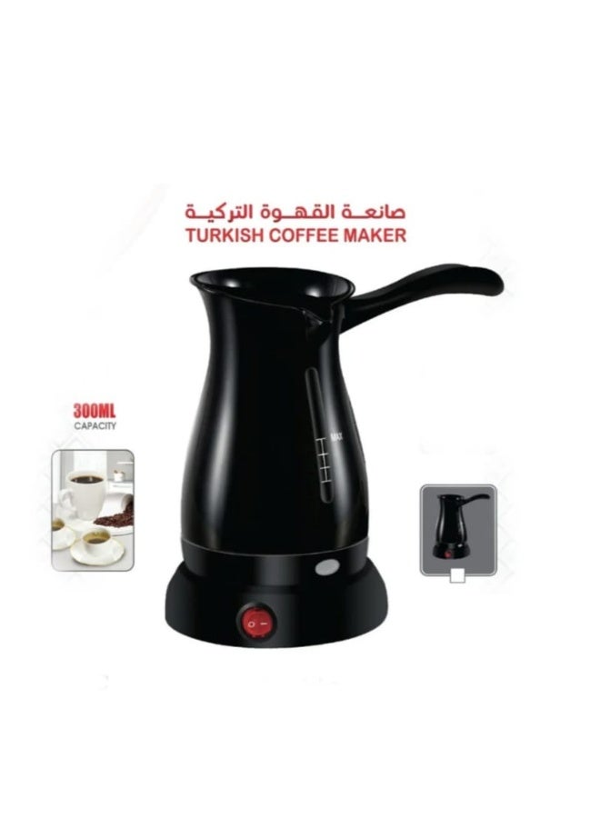 Electric Turkish Coffee Maker 300ml – Fast Brewing Coffee Pot with Safe Heating Base and Automatic On/Off Switch - Image 3