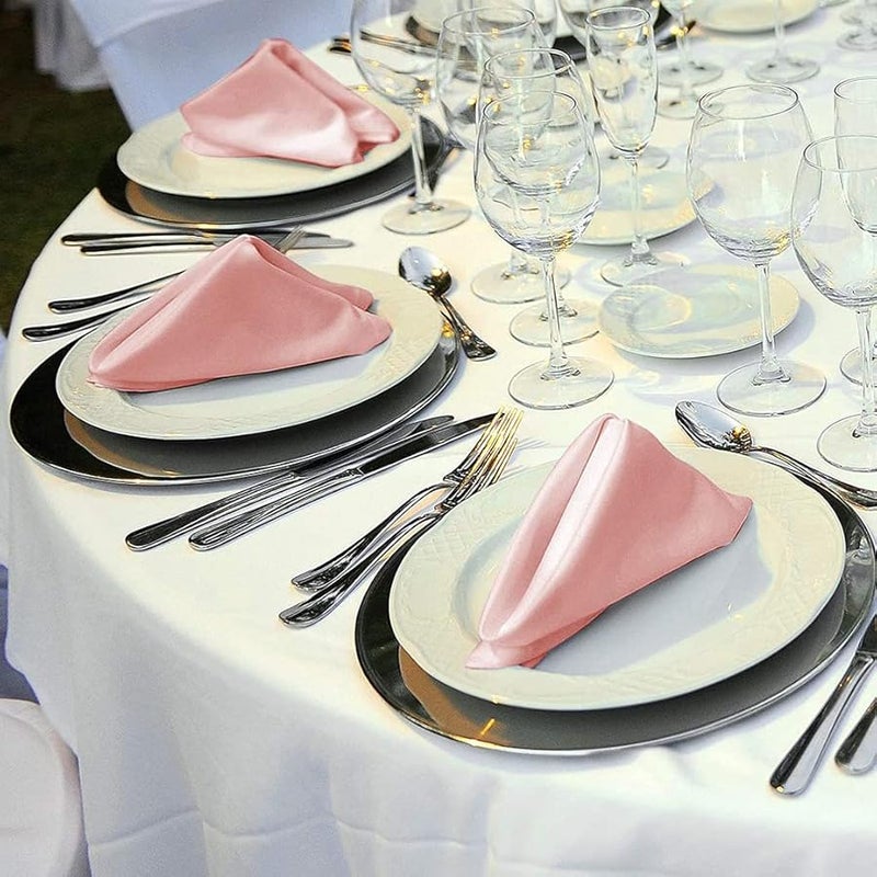 Yellow Cloth Napkins Set Of 12 50cm Square Fabric Napkins For Wedding Party Hotel - Image 4