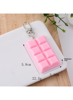 Generic Simulation Chocolate Model Valentine's Day Gift Decoration Chocolate Block Dessert Cake Display Window Photography Props-Color:Large Chocolate Block-pink (door Buckle)-Specifications:As Shown In The Picture Size  - Image 1