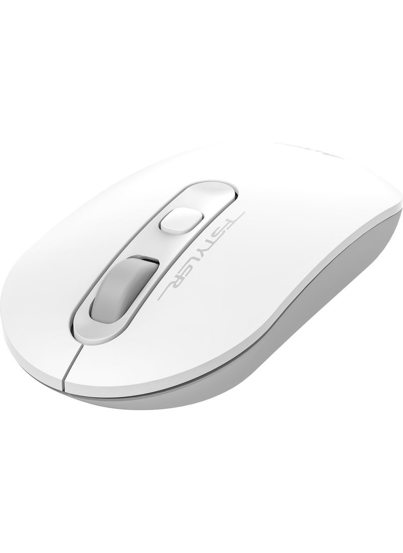 A4TECH - FG20 Nano Receiver Wireless Optical 2000DPI Energy Saving Compact Mouse - White - Image 1