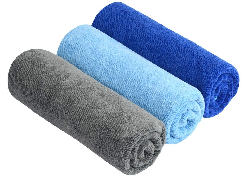 SINLAND Microfiber Camping Towels Super Absorbent Compact Travel Towel Ultra Soft Quick Dry Gym Towels for Sports Beach Swimming Backpacking Hiking and Yoga 3 Pack 16 Inch X 32 Inch - Image 2