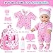 BDDOLL 12 Baby Doll in Gift Box with Pink Backpack Cloths Feeding Bottle and Pacifier First Baby Dolls for Toddlers 3 Years and Up - Image 4