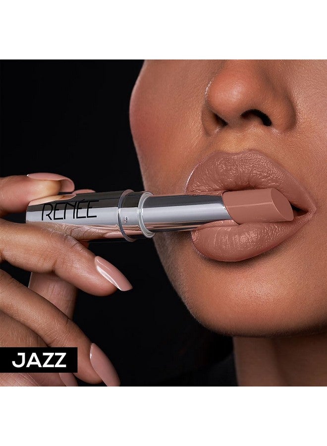 Renee Matte Lock Lipstick - Jazz, Moisturizing, Long Lasting & Weightless Formula, Intense Color Pay Off With Ultra-Matte Finish, Enriched With Avocado Oil, Vitamin E, D & Beta-Carotene, 3.5 Gm  - Image 5
