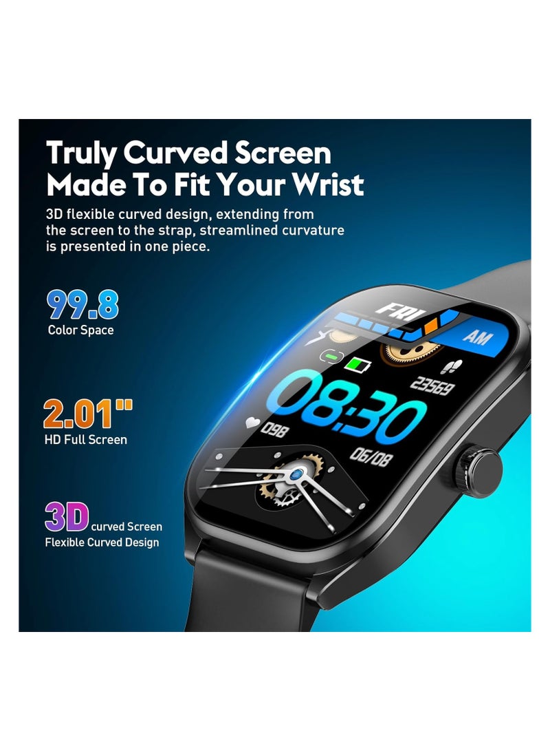 2.01 Inch Curved Screen Smart Watch HD Bluetooth Call Sport Fitness Tracker Waterproof Smartwatch For Men Women - Image 4