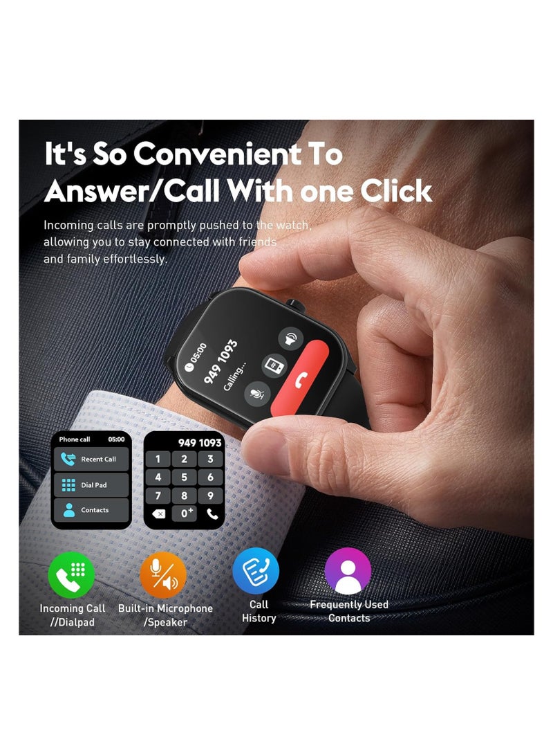 2.01 Inch Curved Screen Smart Watch HD Bluetooth Call Sport Fitness Tracker Waterproof Smartwatch For Men Women - Image 3