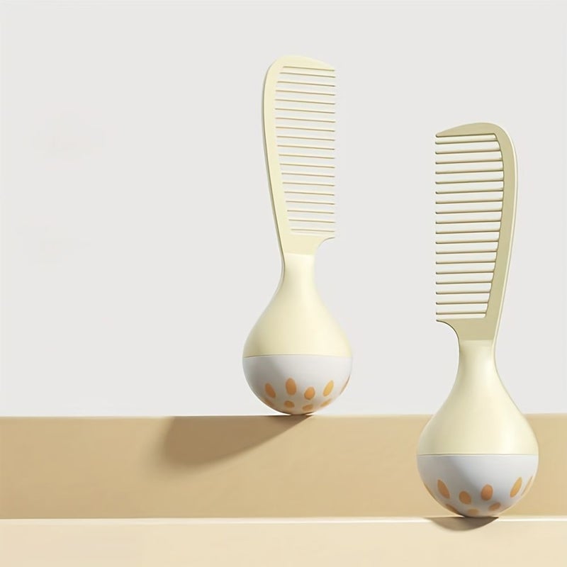 Pink Self-Standing Comb With Weighted Base For Thick Curly Wet Hair - Image 3