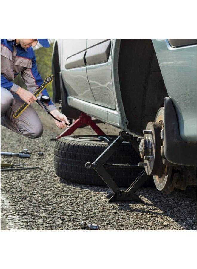 MT X spring Auto Labor-Saving Jack Ratchet Wrench, Car Jack Lug Wrench with Adapter, Universal 360 Degree Swivel Tire Wheel Jack Wrench, Car Jack Ratchet Wrench Hexagon for Travel Motorcycle, Car, SUV - Image 4