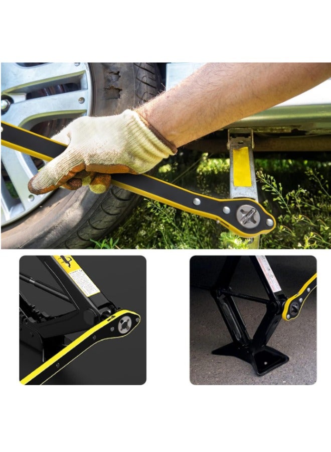 MT X spring Auto Labor-Saving Jack Ratchet Wrench, Car Jack Lug Wrench with Adapter, Universal 360 Degree Swivel Tire Wheel Jack Wrench, Car Jack Ratchet Wrench Hexagon for Travel Motorcycle, Car, SUV - Image 2